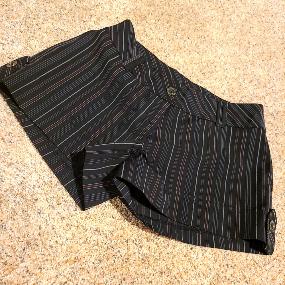 Wet Seal dress shorts, black with pin stripes. Size Small